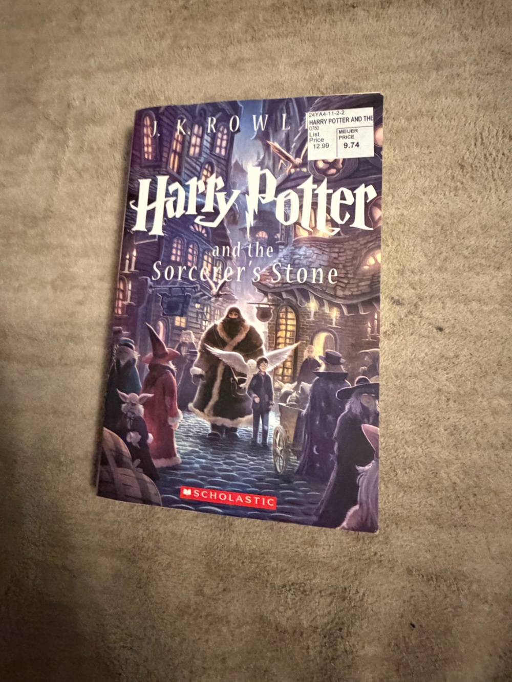 Scholastic Harry Potter Sorcerer's Stone Poster - Purple and Gold Accents